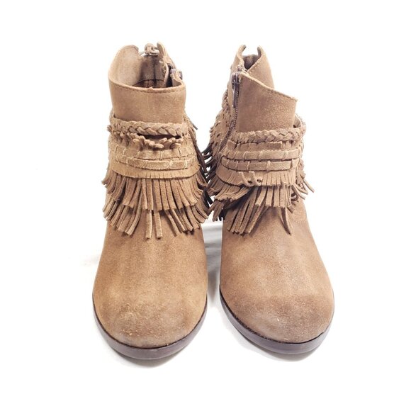 Naughty Monkey Women's Size 6.5 Brown Suede Leather Ankle Bootie - Picture 6 of 9